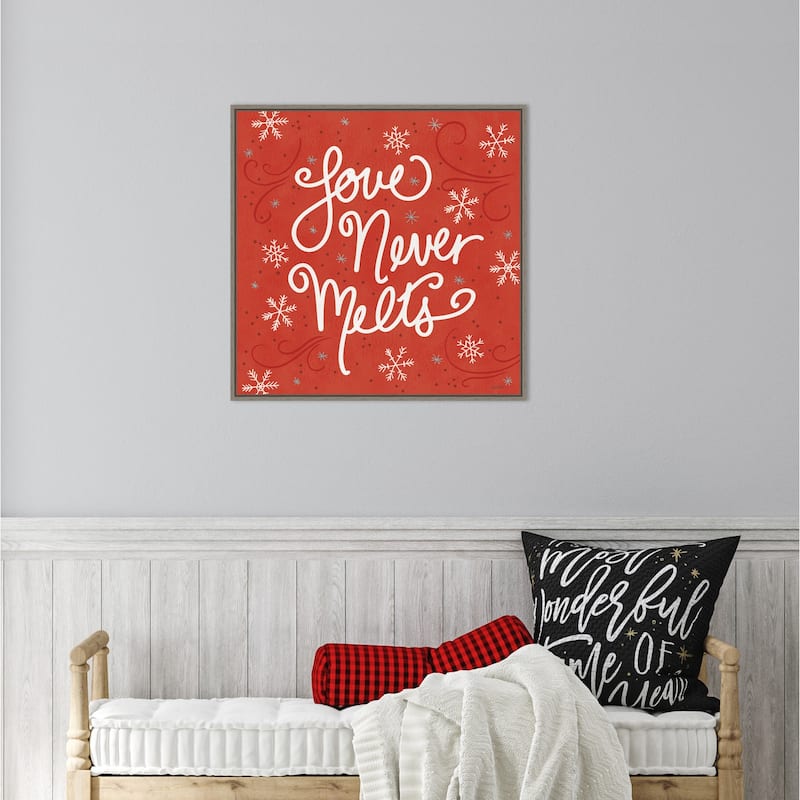 Snowplace Like Home VI by Anne Tavoletti Framed Canvas Wall Art