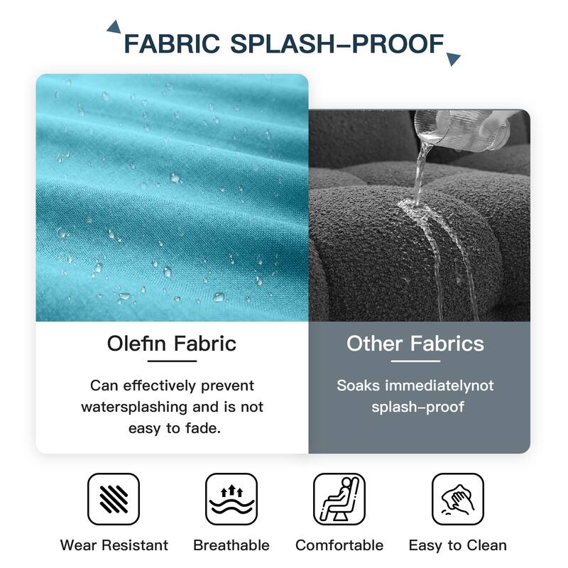 Pocassy 22"x24"x6" Thick Cushions Pillows Indoor & Outdoor Cushion