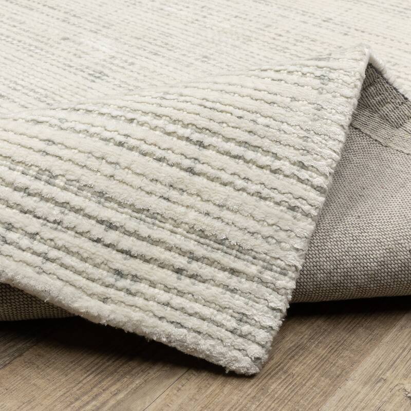 Style Haven Corey Textural Stripe Wool and Viscose Hand-tufted Rug