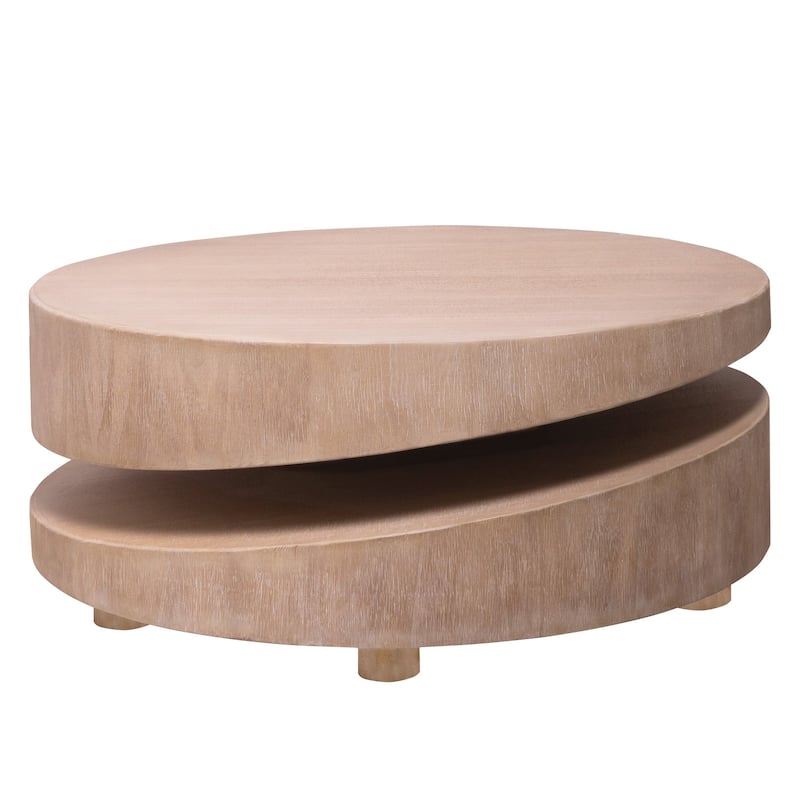 Modern Round Wood Coffee Table