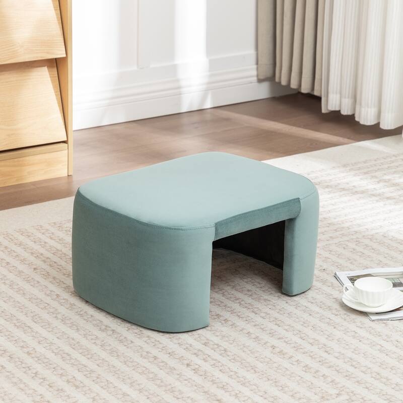 SEYNAR Modern Velvet Rectangle Accent Ottoman