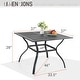 preview thumbnail 2 of 30, MAISON ARTS 6-Pieces Outdoor Dining Sets, 37" Square Metal Bistro Table with Umbrella Hole and 4 Rattan Garden Chairs