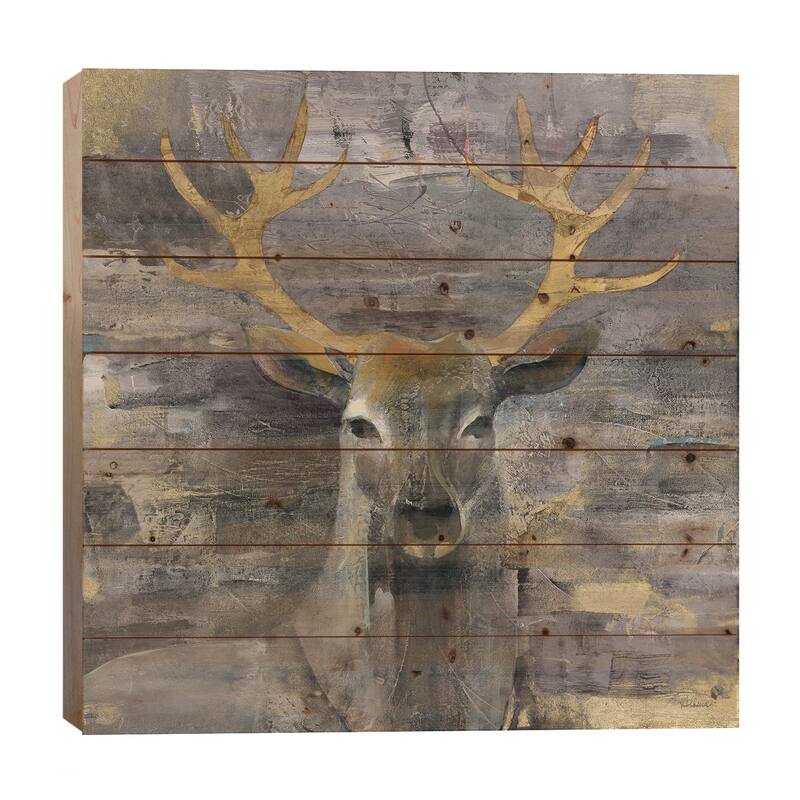 The Leader Print On Wood by Albena Hristova - Multi-Color - 26x26x1.5