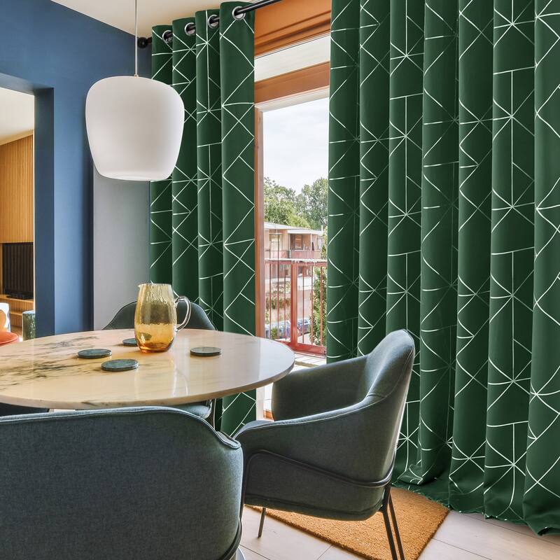 Pattern Curtain, Black Out Curtains for Bedroom Windows 2 Panel