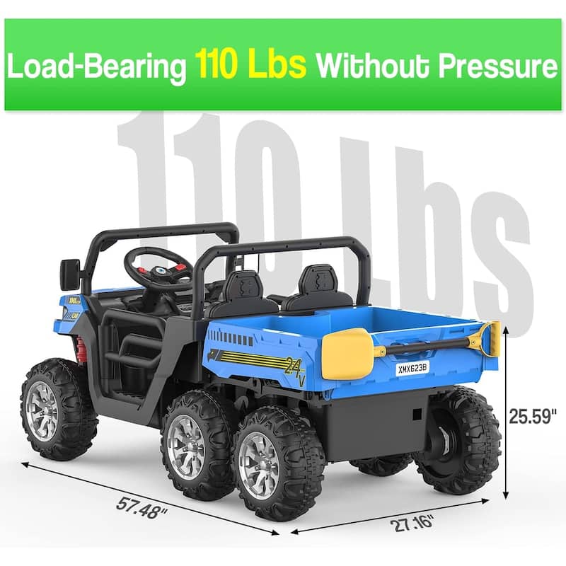 24V Kids Battery Powered Electric Tractor MP3 Player