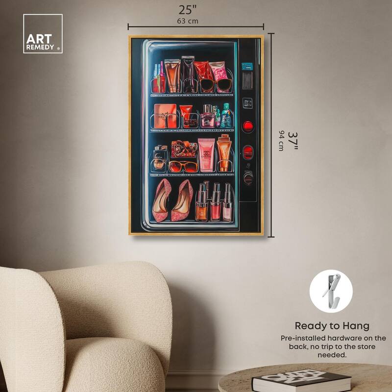 Fashion Vending Machine Canvas by Art Remedy