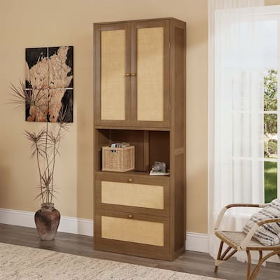 2 Doors Storage Cabinet with USB Port and 3 Drawers,for Home Storage and Decor