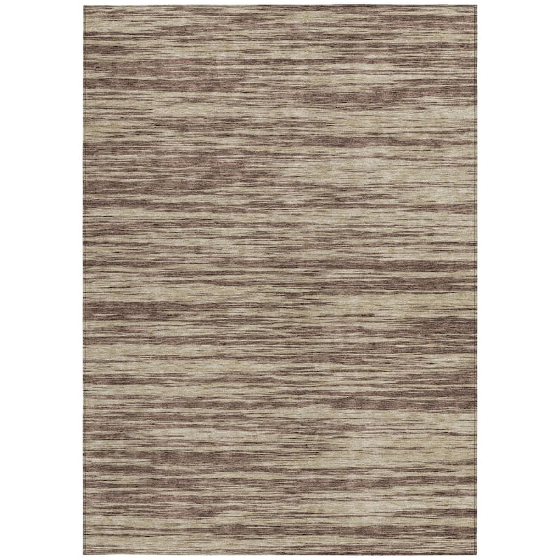 HomeRoots Abstract Modern Rectangle Outdoor Rug