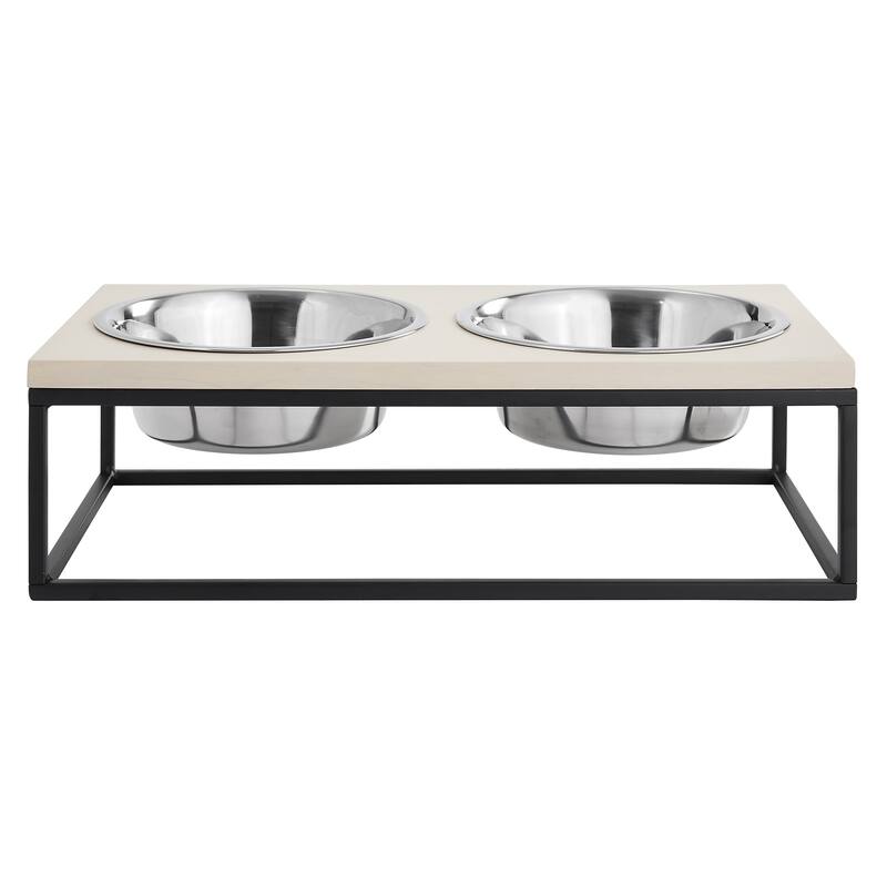 Dan Wood and Stainless steel Pet Bowl
