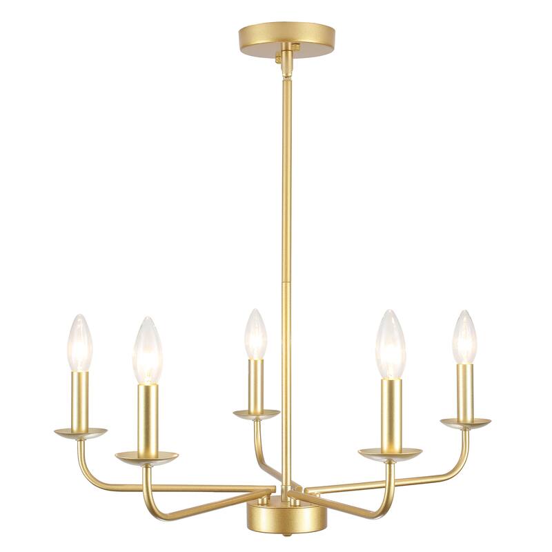 5-Light 24.04 in. Classic Chandelier for Kitchen Living Room