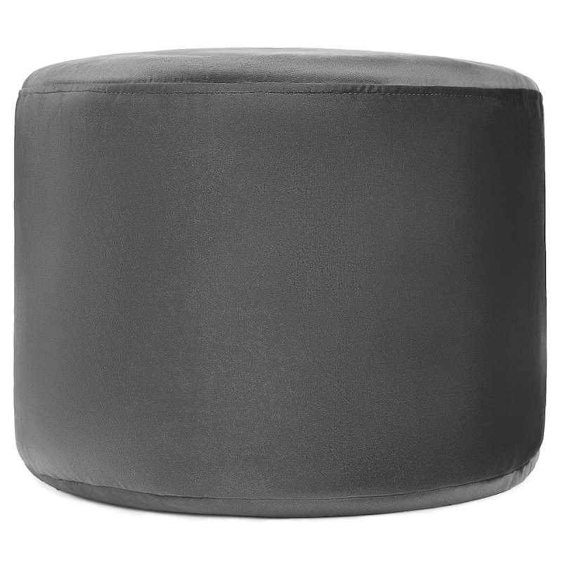 Gouchee Home Belgique Velvet Pouf Ottoman - Grey