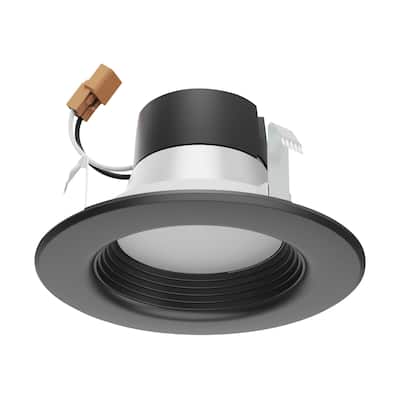 7 Watt LED Downlight Retrofit 4 Inch CCT Selectable 120 volts Dimmable Black Finish