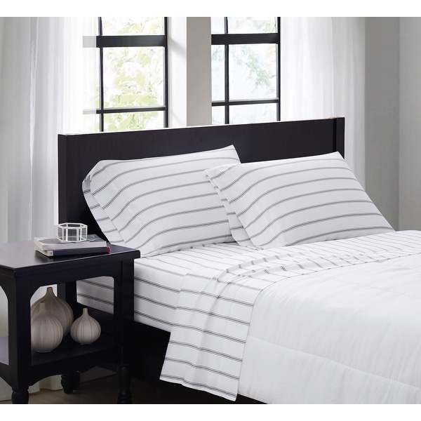 Truly Soft Ticking Stripe 4 Piece Sheet Set On Sale Bed Bath