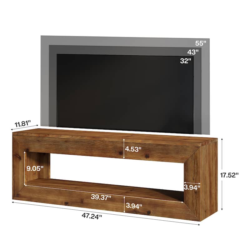47" Solid Wood TV Stand for 32/43/55" TVs