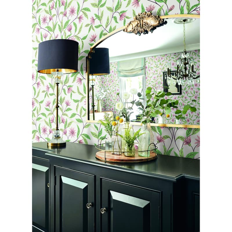 Norwalk Jasmine 27 in. x 27 ft. = 60.75 sq. ft Wallpaper Roll
