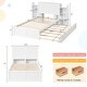 preview thumbnail 11 of 9, Twin/Full Kids Wooden Platform Bed with Trundle Storage Headboard