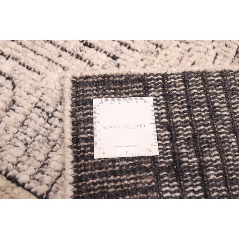 ECARPETGALLERY Hand-knotted Tangier Ivory, Light Khaki Wool Rug - 5'5 x 7'5