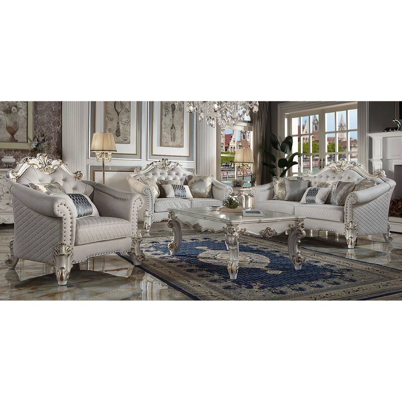 Casada Two Tone Ivory and Antique Pearl Loveseat