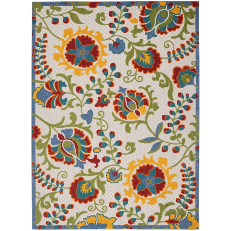 Nourison Alice Indoor/Outdoor Floral Area Rug - 9' x 12' - Ivory/Multicolor