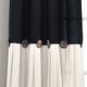 preview thumbnail 34 of 152, Lush Decor Linen Button Single Panel Window Curtain 84"L x 40"W - Black/Off-White