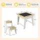 preview thumbnail 12 of 19, Kid's Table and Chairs Set with Double-sized Tabletop - 24" x 24" x 19.5"