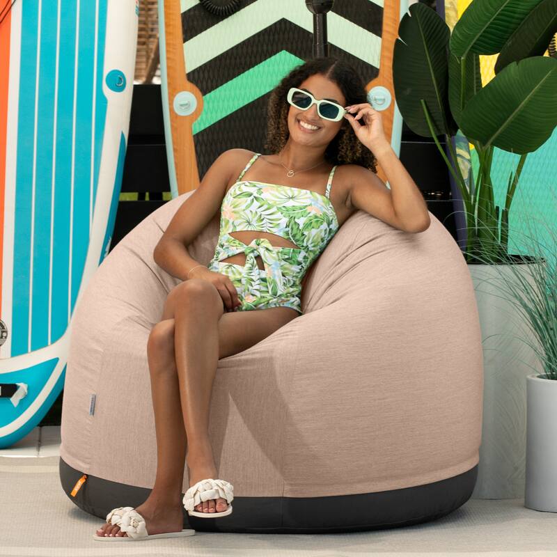 Jaxx Palmetto Sunbrella Bean Bag Patio Chair - Petal