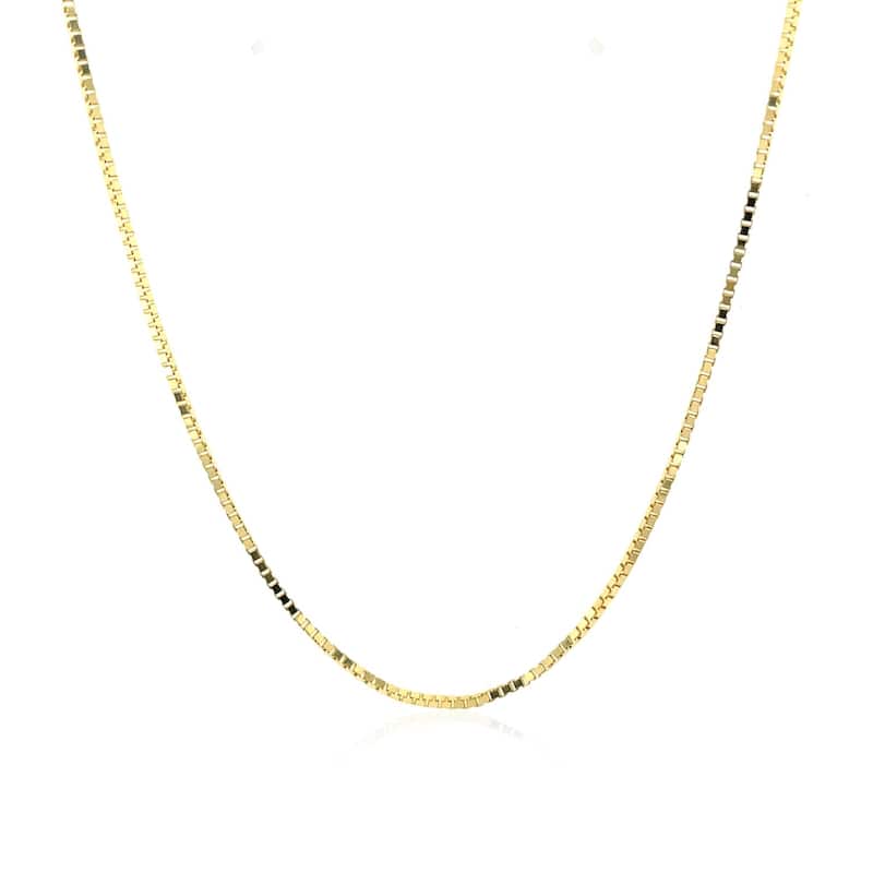 MayaMila 10k Yellow Gold Classic Box Chain 1.0mm