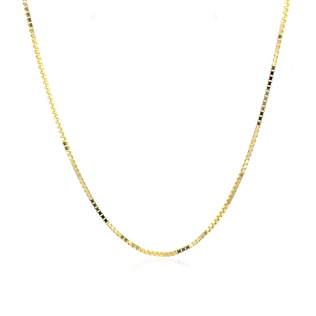 MayaMila 10k Yellow Gold Classic Box Chain 1.0mm