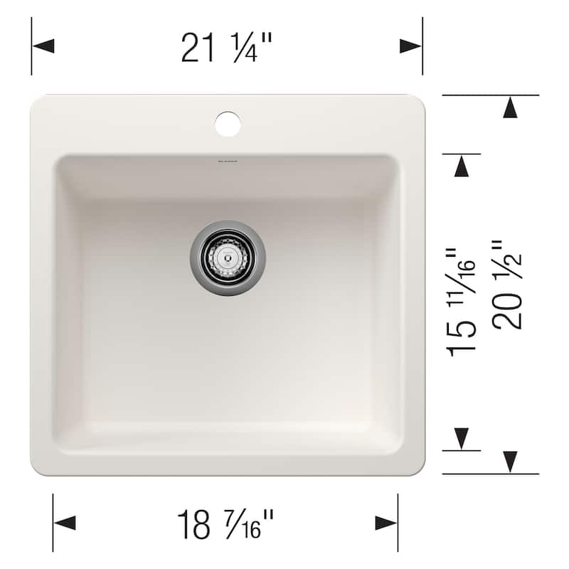 Blanco 443229 Liven 21" Drop-In/Undermount Single Basin SILGRANIT