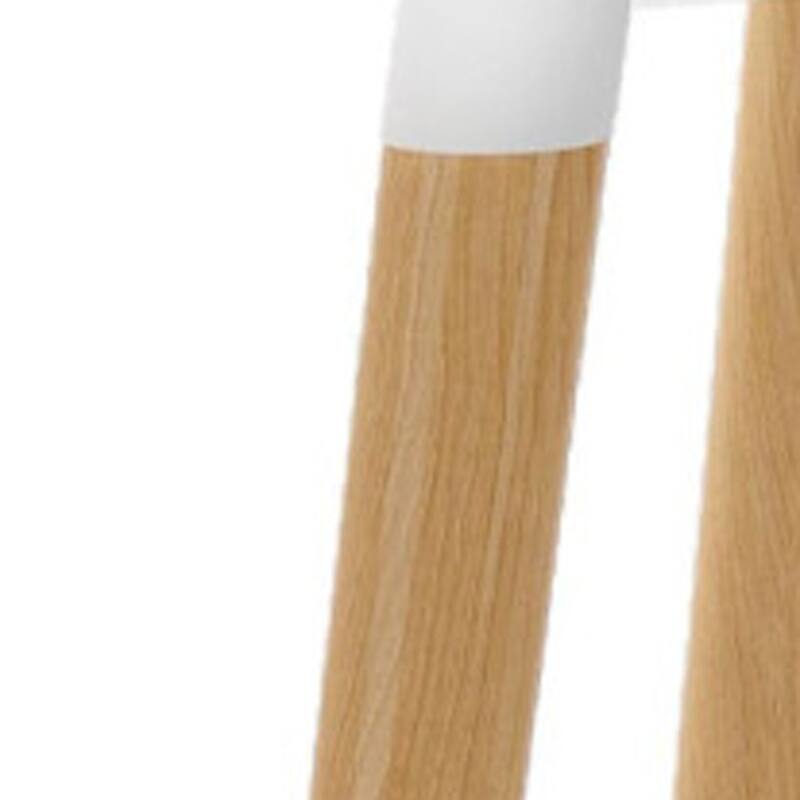 HomeRoots 30" White And Natural Solid Wood Dining Table - 29.5 in. x 29 in. x 47 in.