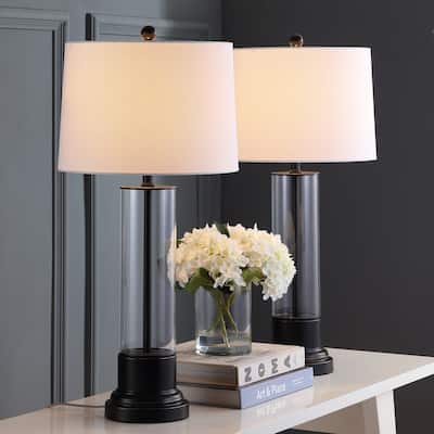 SAFAVIEH Lighting Tamta 31-inch Black LED Table Lamp (Set of 2) - 14"x14"x30.5" - 14Wx14Dx31H