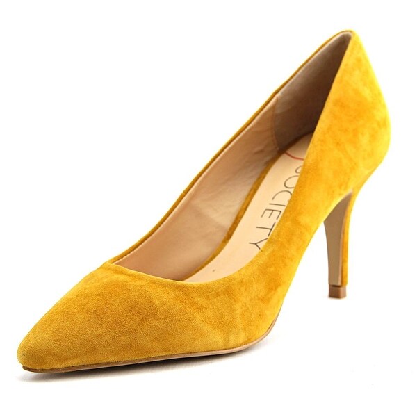 Sole Society Cahya Women Pointed Toe Suede Yellow Heels
