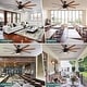 preview thumbnail 34 of 42, 52/66-In Farmhouse Style Industrial Windmill Large Ceiling Fan with Light and Remote