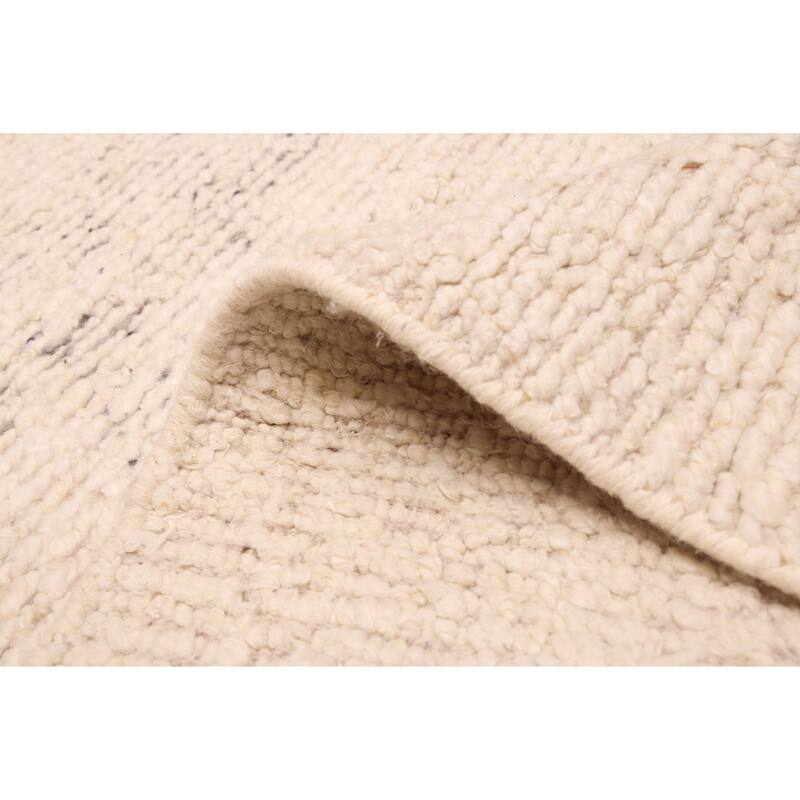 ECARPETGALLERY Hand-knotted Looma Cream Wool Rug - 7'10 x 9'10