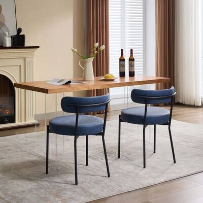 Boucle Dining Chairs Set of 2