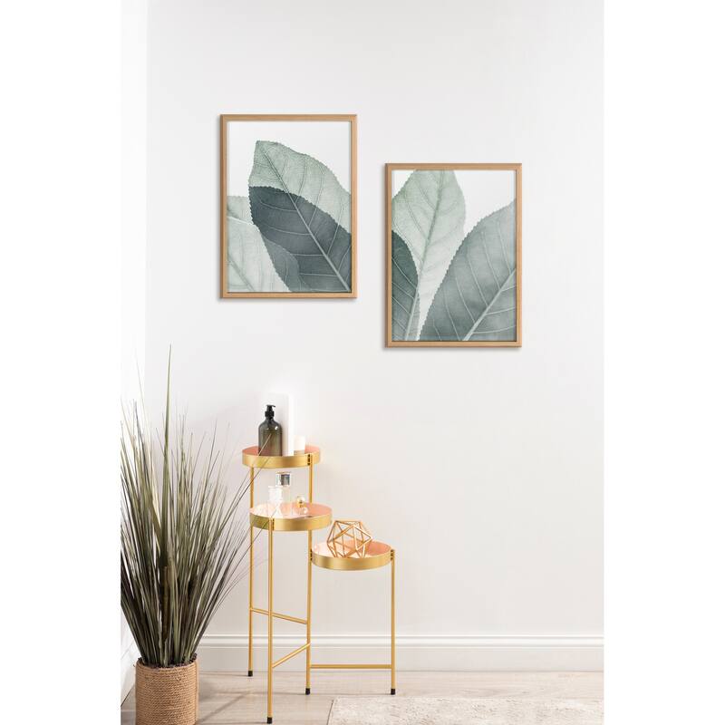 Kate and Laurel Blake Leaf 3 Printed Glass by Creative Bunch Studio