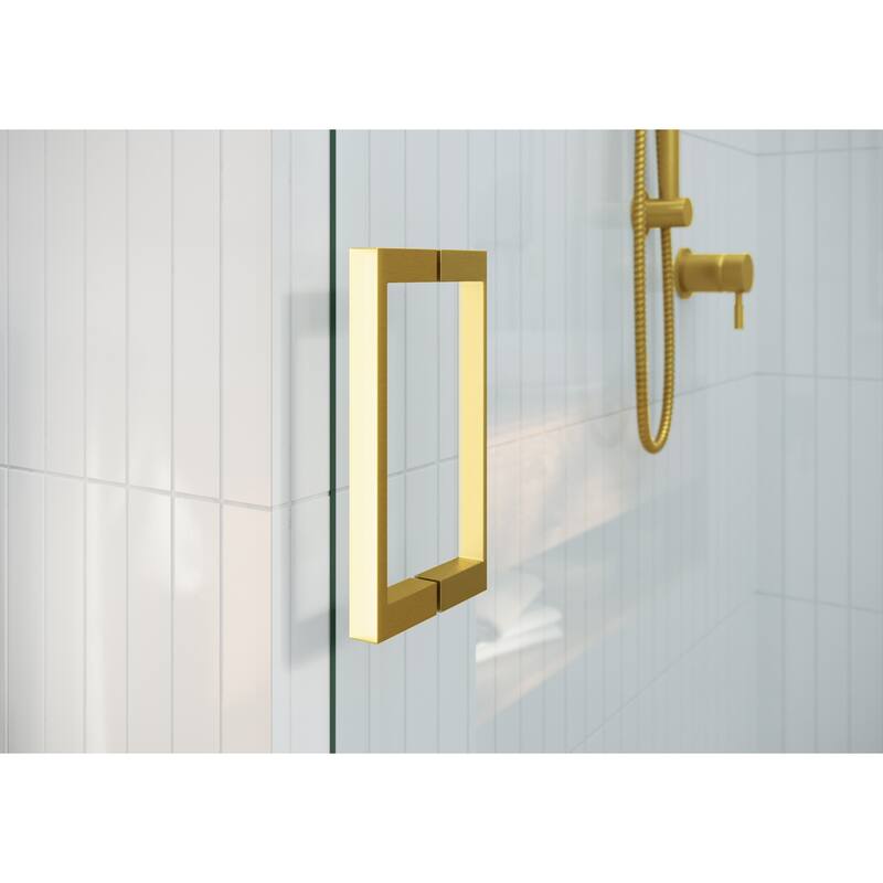 Glass Warehouse 68 in. x 78 in. Sliding Frameless Shower Door with Square Hardware