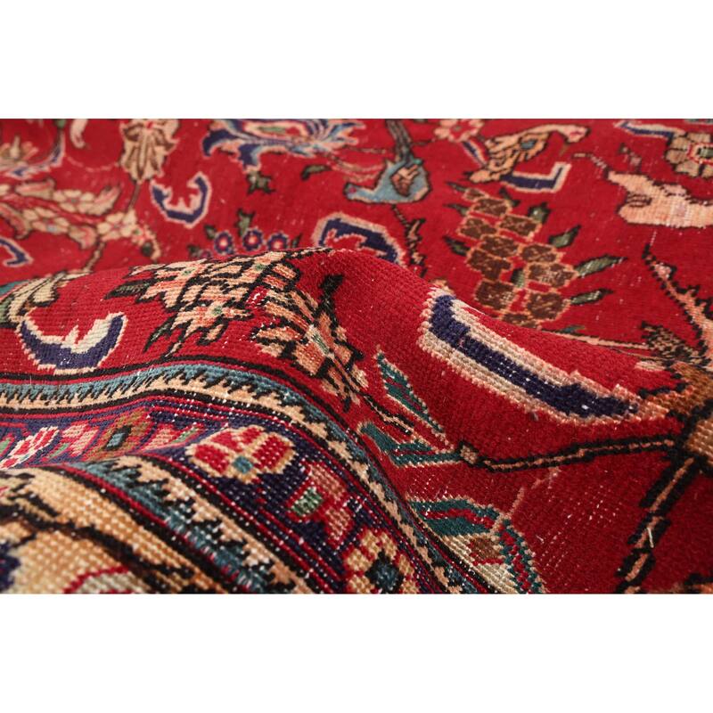 ECARPETGALLERY Hand-knotted Antalya Vintage Red Wool Rug - 6'6 x 9'7