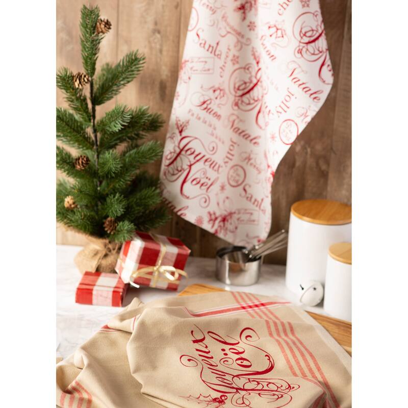 DII Assorted Christmas Printed Dishtowel