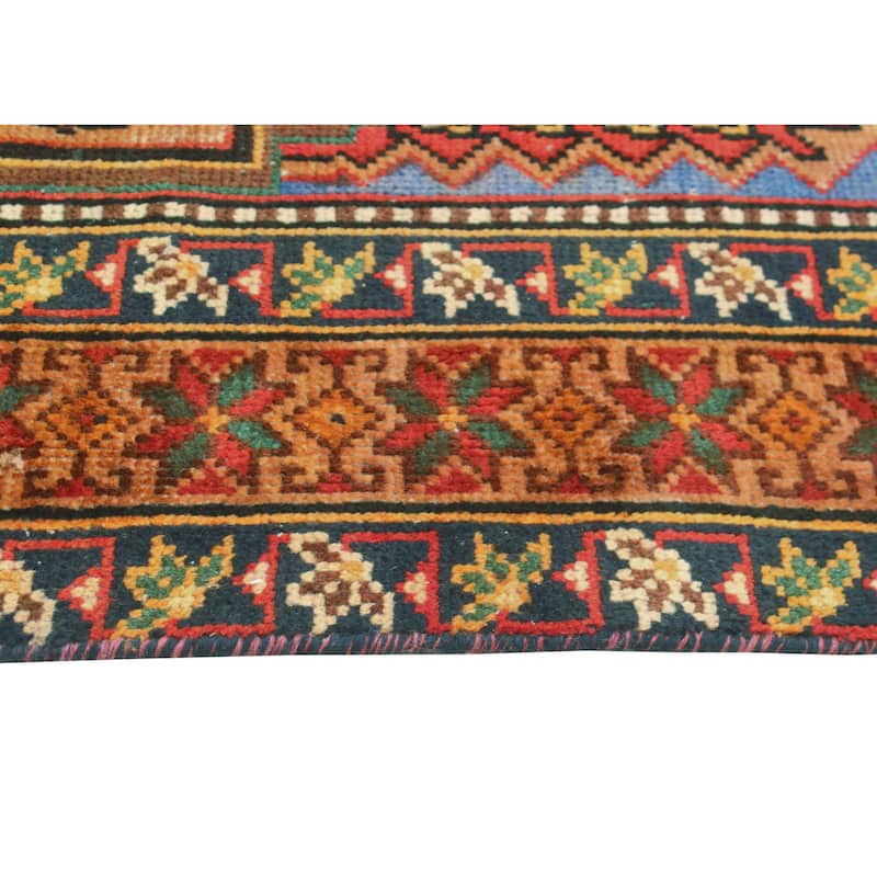 Fine Vintage Distressed Sharlene Beige/Red Runner - 4'8" x 9'6"