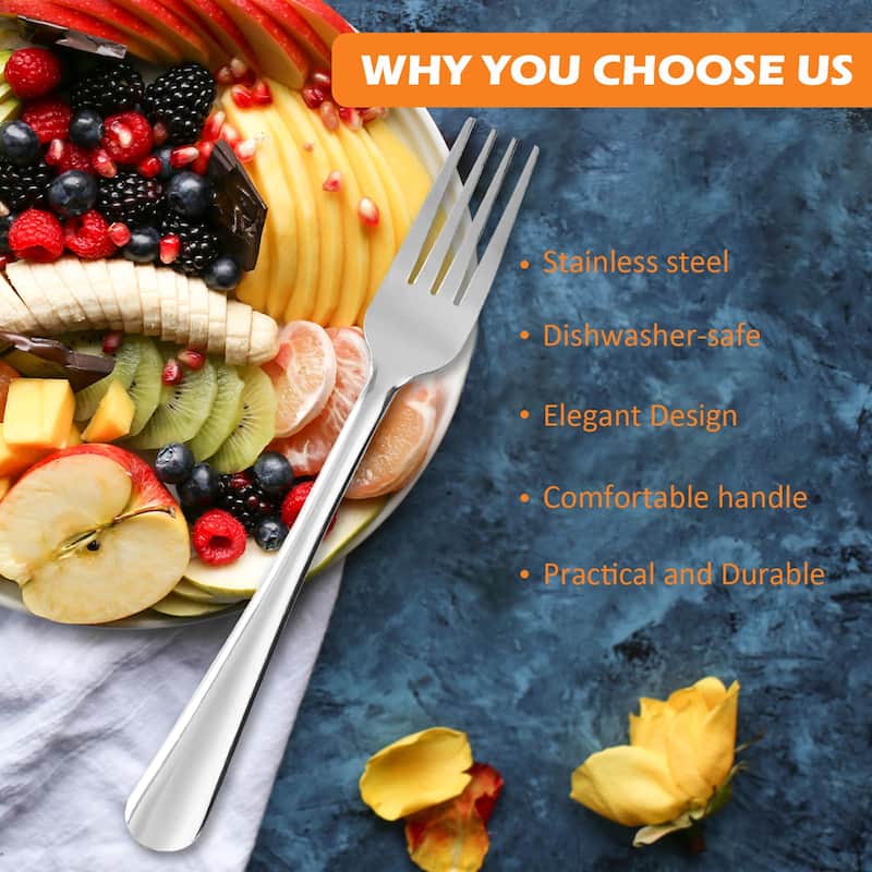 60 Pieces Forks /Spoons/Knives Silverware Set Stainless Steel Flatware Set