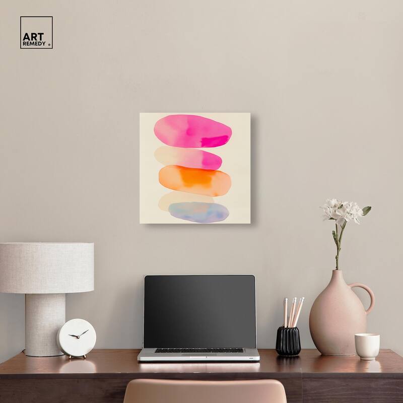 Pebble Palette Canvas by Art Remedy, Gallery Wrapped