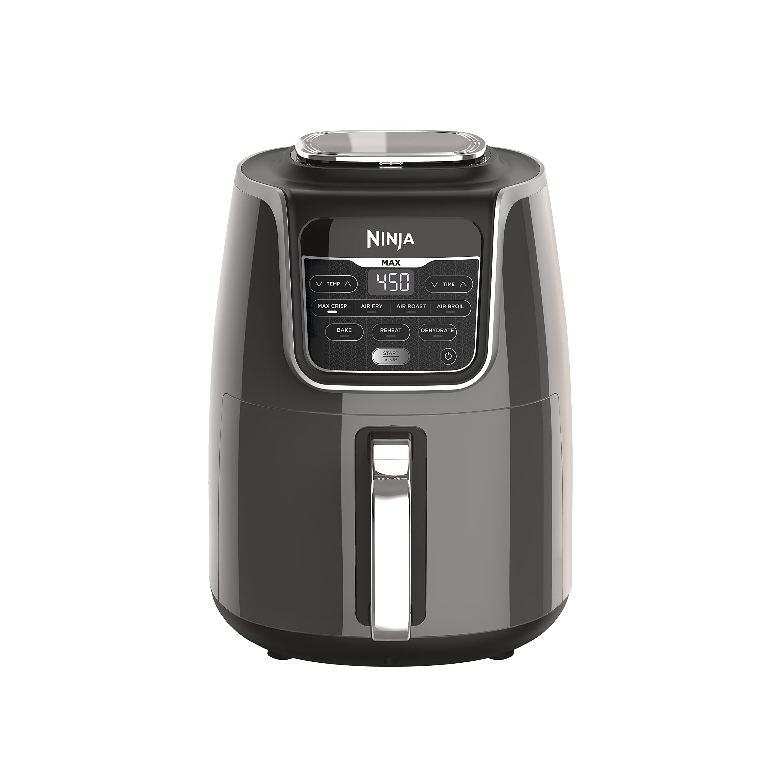 AF161 Max XL Air Fryer that Cooks Crisps Roasts Bakes Reheats and Dehydrates with 5.5 Quart Capacity Grey