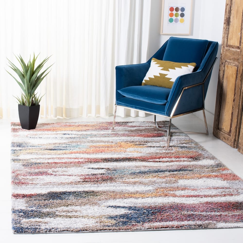 SAFAVIEH Calista Shag Mare Abstract 1-inch Thick Rug