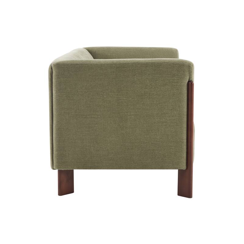 Christopher Knight Home Aurelian Birch Upholstered Tuxedo Sofa with Solid Wood Legs