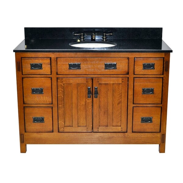 shop sagehill designs ac4821dn american craftsman 48" oak vanity