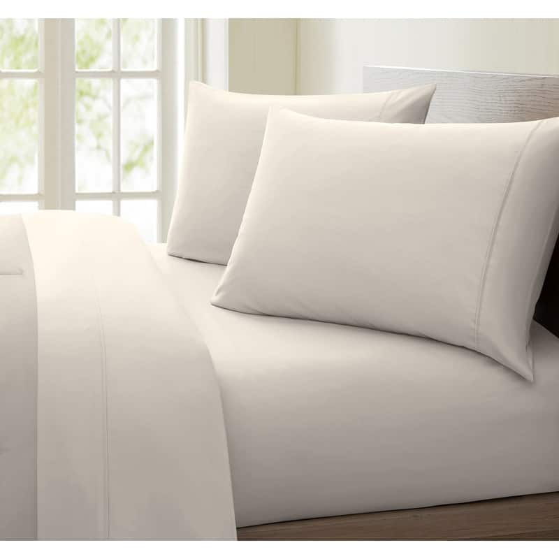 1000 Thread Count Cotton-rich Deep Pocket Sheet Set - Ivory - Queen
