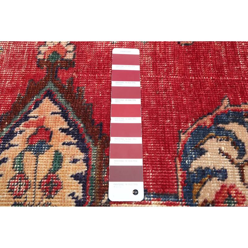 ECARPETGALLERY Hand-knotted Antalya Vintage Red Wool Rug - 9'2 x 11'9
