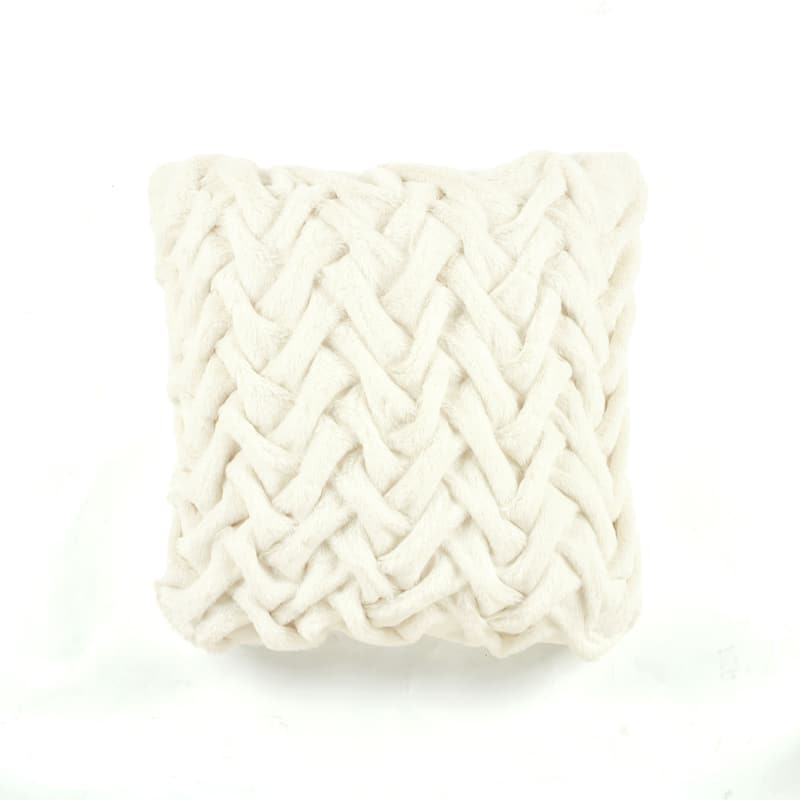 Lush Decor Soft Fur Weave Decorative Pillow Cover