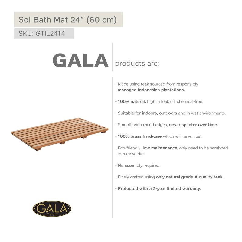 Teak Bath Mat SOL 24" (60 cm)
